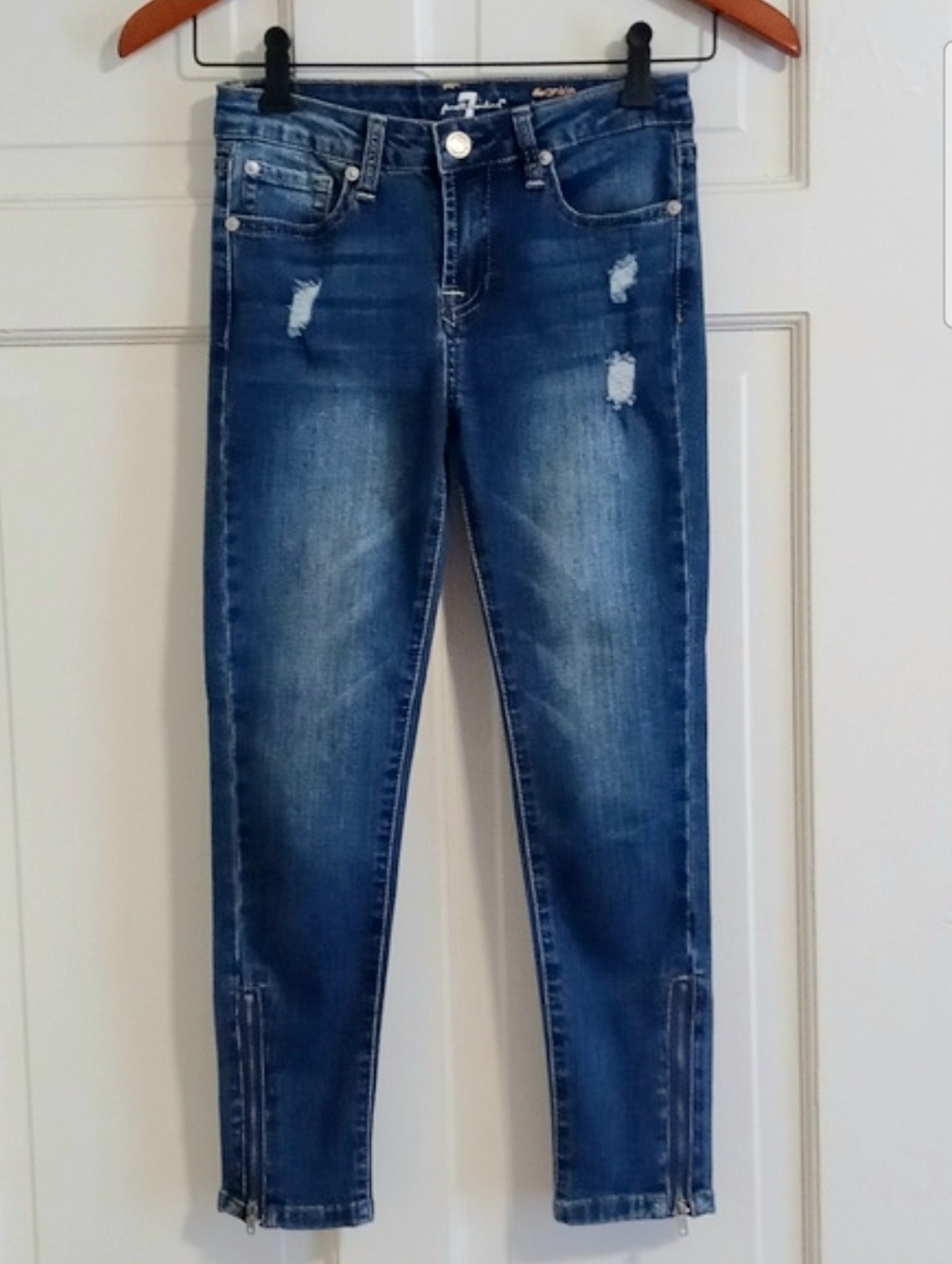 👖7 For All Mankind👖- Ankle Skinny Zip Ankle Jean